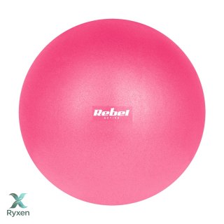 Mini piłka gimnastyczna do pilates rehabilitacyjna 25cm, kolor różowy, REBEL ACTIVE Rebel