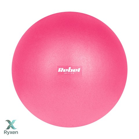 Mini piłka gimnastyczna do pilates rehabilitacyjna 25cm, kolor różowy, REBEL ACTIVE Rebel