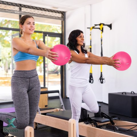 Mini piłka gimnastyczna do pilates rehabilitacyjna 25cm, kolor różowy, REBEL ACTIVE Rebel