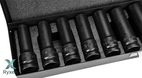 Nasadki udarowe 1/2", 10-24 mm, zestaw 11 szt. NEO TOOLS
