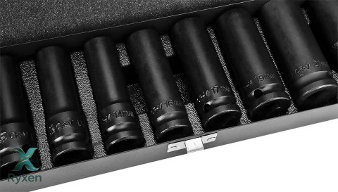 Nasadki udarowe 1/2", 10-24 mm, zestaw 11 szt. NEO TOOLS