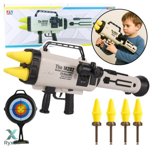 Ogromna Wyrzutnia Rakiet M202 Pociski Gąbkowe 68cm LEAN TOYS