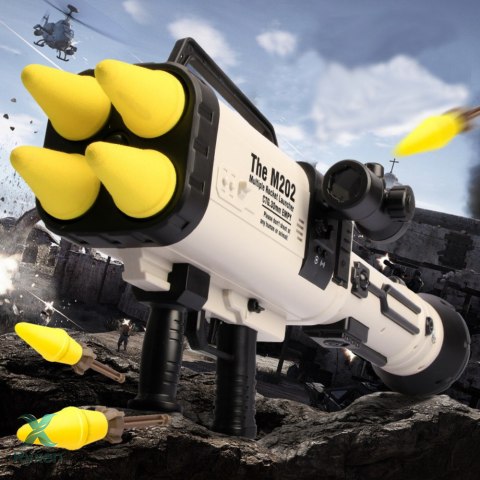 Ogromna Wyrzutnia Rakiet M202 Pociski Gąbkowe 68cm LEAN TOYS