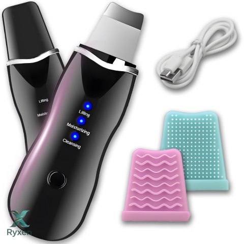 Peeling kawitacyjny 5w1 do twarzy bezprzewodowy ultradźwiękowy+2 x nakładki RTO