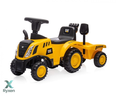 Pojazd cat traktor z przyczepą żółty jeździk MILLY MALLY