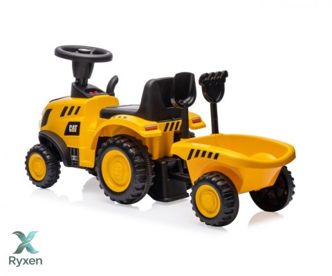 Pojazd cat traktor z przyczepą żółty jeździk MILLY MALLY
