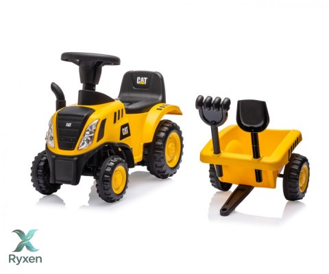 Pojazd cat traktor z przyczepą żółty jeździk MILLY MALLY