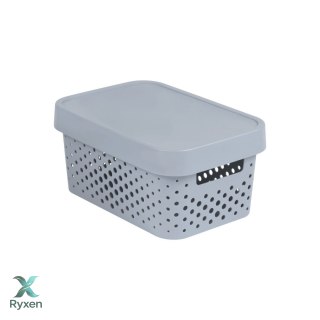 Pojemnik ażurowy z przykrywką Infinity 4,5L szary Curver