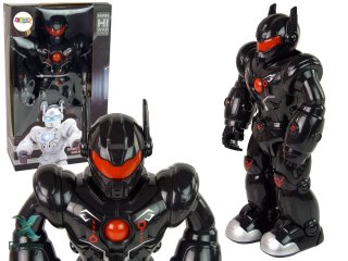 Robot Interaktywny Chodzi Dźwięk Świeci Czarny LEAN TOYS