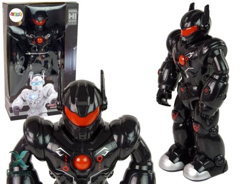 Robot Interaktywny Chodzi Dźwięk Świeci Czarny LEAN TOYS