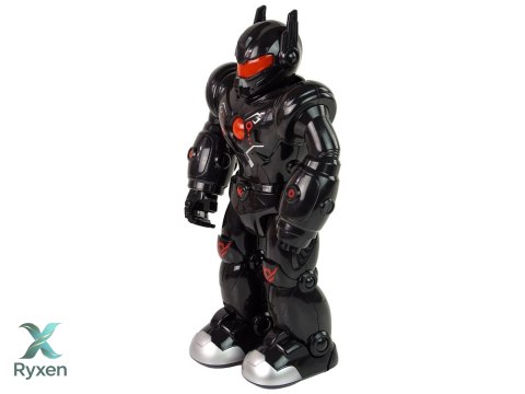 Robot Interaktywny Chodzi Dźwięk Świeci Czarny LEAN TOYS