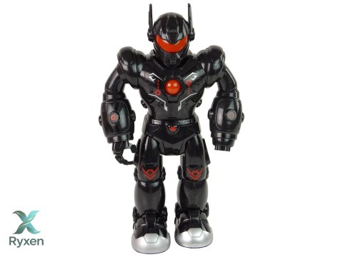 Robot Interaktywny Chodzi Dźwięk Świeci Czarny LEAN TOYS