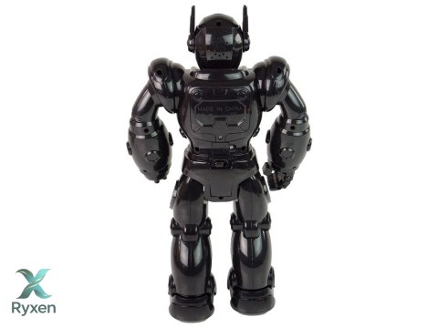 Robot Interaktywny Chodzi Dźwięk Świeci Czarny LEAN TOYS