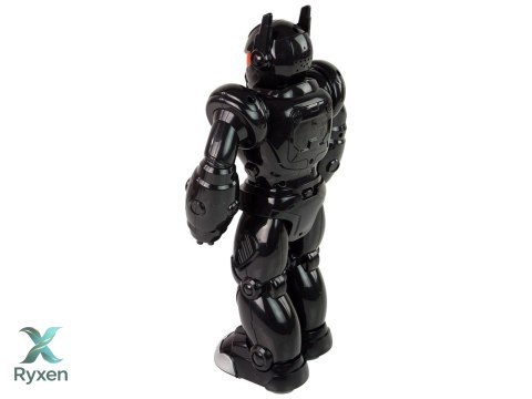 Robot Interaktywny Chodzi Dźwięk Świeci Czarny LEAN TOYS