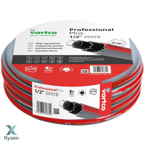Wąż ogrodowy Vartco Professional Plus 1/2" 20m Agaplast