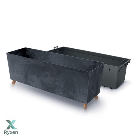Doniczka URBI CASE BETON EFFECT N DUC800NE - antracytowy Prosperplast