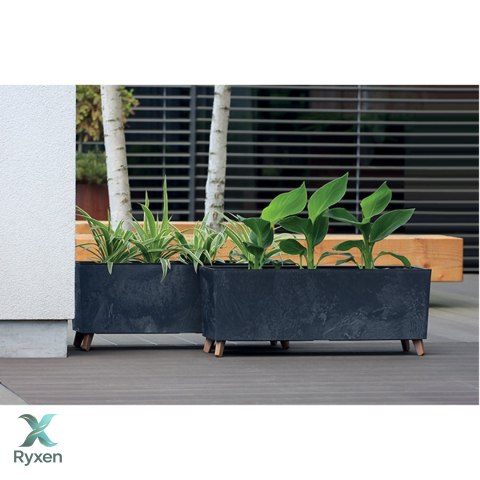 Doniczka URBI CASE BETON EFFECT N DUC800NE - antracytowy Prosperplast