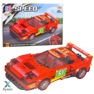 Klocki Konstrukcyjne Auto Robot 2w1 Czerwony Napęd 329 el. LEAN TOYS