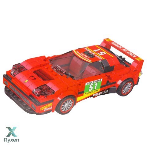 Klocki Konstrukcyjne Auto Robot 2w1 Czerwony Napęd 329 el. LEAN TOYS