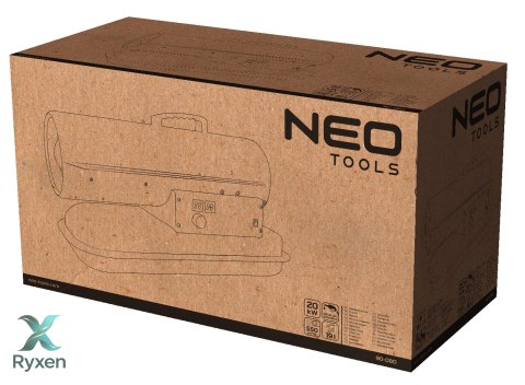Nagrzewnica olejowa 20kW, zbiornik 19l, bez kółek NEO TOOLS