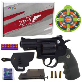 Rewolwer ZP-5 Naboje Piankowe Kulki Wodne Hydrożelowe Tarcza Kabura LEAN TOYS