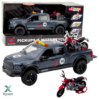 Samochód Pickup Z Motorem Światła Dźwięki Szary 1:12 LEAN TOYS
