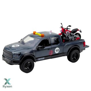 Samochód Pickup Z Motorem Światła Dźwięki Szary 1:12 LEAN TOYS