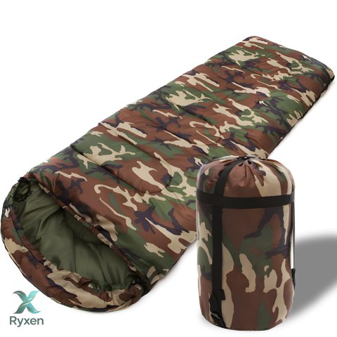 Śpiwór mumia turystyczny 2w1 kołdra pod namiot kaptur pokrowiec 210x75cm- s212 RTO