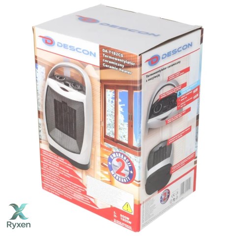 Termowentylator ceramiczny z oscylacją 1800w Dedra