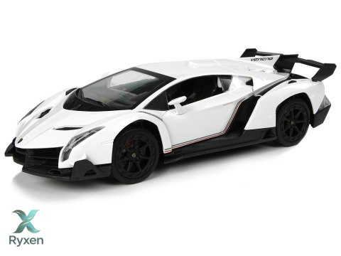 Auto Sportowe R/C 1:24 Lamborghini Veneno Białe 2.4 G Światła LEAN TOYS