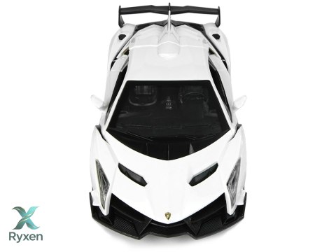 Auto Sportowe R/C 1:24 Lamborghini Veneno Białe 2.4 G Światła LEAN TOYS