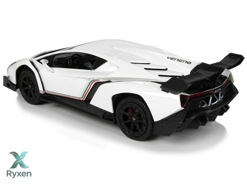 Auto Sportowe R/C 1:24 Lamborghini Veneno Białe 2.4 G Światła LEAN TOYS