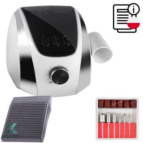 Frezarka do paznokci manicure pedicure hybrydy 65w lcd + frezy w zestawie RTO