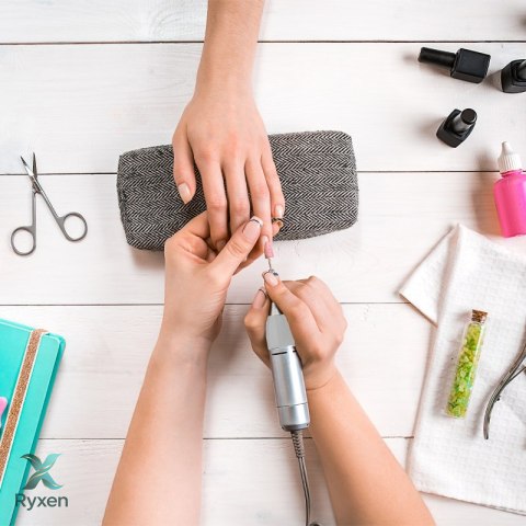 Frezarka do paznokci manicure pedicure żel hybryda 65w mocna+frezy zestaw - ur188 RTO