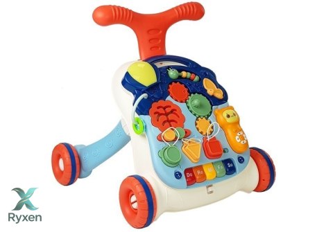Interaktywny Pchacz Chodzik Stoliczek Panel Świeci Gra Telefon LEAN TOYS