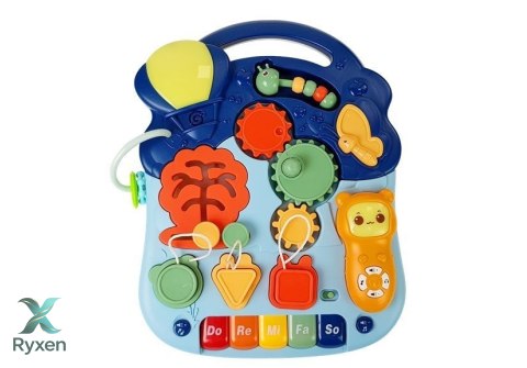 Interaktywny Pchacz Chodzik Stoliczek Panel Świeci Gra Telefon LEAN TOYS