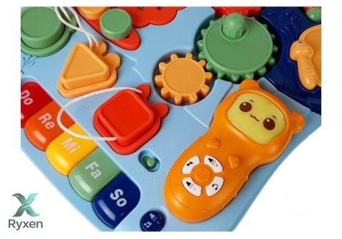 Interaktywny Pchacz Chodzik Stoliczek Panel Świeci Gra Telefon LEAN TOYS
