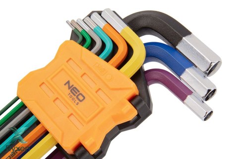 Klucze sześciokątne 1.5-10 mm, zestaw 9 szt. NEO TOOLS