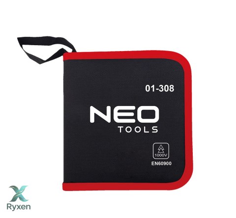 Końcówki wkrętakowe z uchwytem 1000V, 12 szt. NEO TOOLS