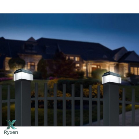 Lampa solarna LED na słupek GreenBlue, 100x100mm, daszek kopertowy, GB128 GreenBlue