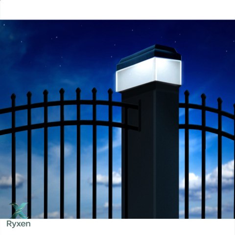 Lampa solarna LED na słupek GreenBlue, 100x100mm, daszek kopertowy, GB128 GreenBlue