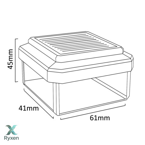 Lampa solarna LED na słupek GreenBlue, 60x40mm, daszek kopertowy, GB125 GreenBlue