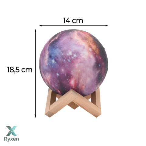 Lampka lampa nocna księżyc świecący 3d moon rgb pilot led light moonlight RTO