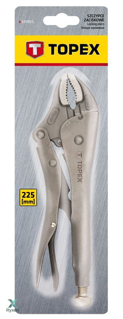 Szczypce zaciskowe uniwersalne 225 mm, okrągłe szczęki TOPEX