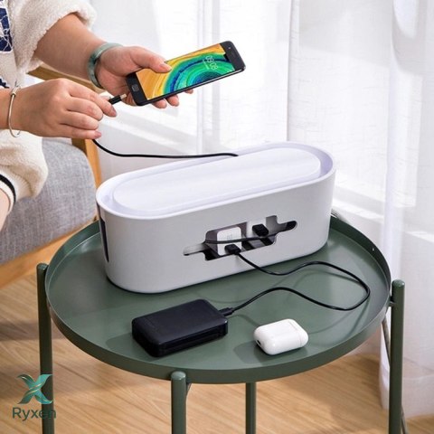 AG381F ORGANIZER NA KABLE LISTWY BIAŁY ATL