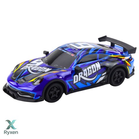 Auto Sportowe Zdalnie Sterowane RC Podświetlana Karoseria Drift Niebieski LEAN TOYS