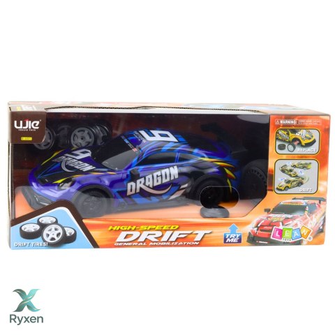 Auto Sportowe Zdalnie Sterowane RC Podświetlana Karoseria Drift Niebieski LEAN TOYS