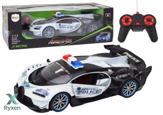 Auto Zdalnie Sterowane RC Policyjne w Skali 1:12 Biały LEAN TOYS