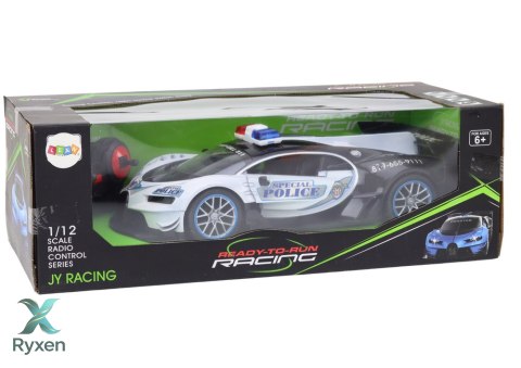 Auto Zdalnie Sterowane RC Policyjne w Skali 1:12 Biały LEAN TOYS