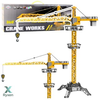 Dźwig Żuraw Zdalnie Sterowany RC Światła LED Obrót 360° 1:36 120 cm LEAN TOYS